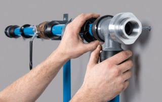 Compressed air pipe assembly illustrating Aluminum Air Pipe system installation.